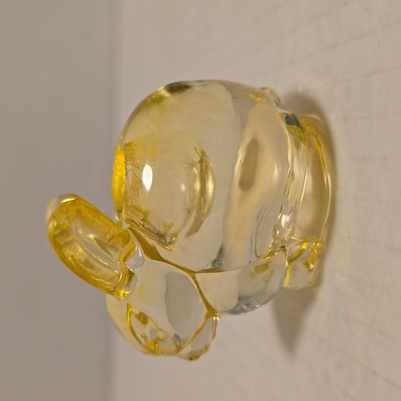 Yellow Glass Rabbit Candle Holder - Picture 2 of 16
